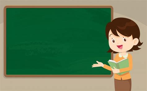 Young woman teacher in front of chalkboa... | Premium Vector #Freepik #vector #background # ...