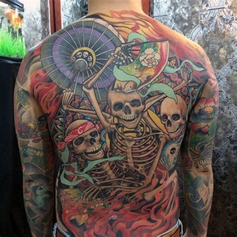 50 Cool Dancing Skeleton Tattoo Ideas for Men