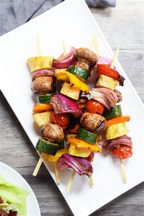 Balsamic Grilled Veggie Kabobs - Living Loving Paleo