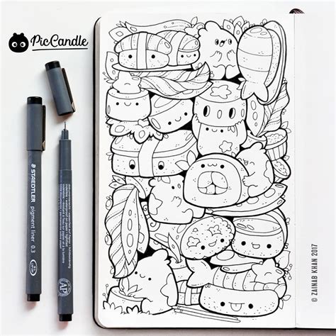 piccandle: Todays Doodle Sushi 22JAN17 | Doodle art designs, Doodle drawings, Pic candle doodle