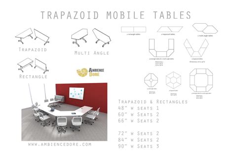 Modern Trapezoid Tables - Ambience Doré