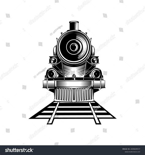 Train Front View Vector