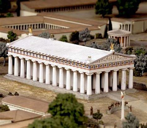 ARCHIVE - Temple of Zeus, Olympia, reconstruction view from southeast ...