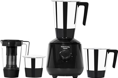 Butterfly Mixer Grinder Thunder 750 W Juicer Mixer Grinder(Black, 4 Jars) | AllTricksWorld