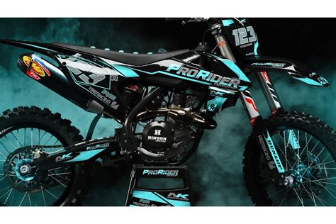 Custom dirt bike Graphics kit PRO RIDER DESIGN CA34X | custom-graphics-mx