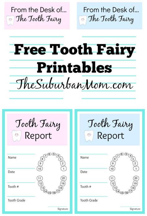 Free Printable Tooth Fairy Chart - PRINTABLE TEMPLATES