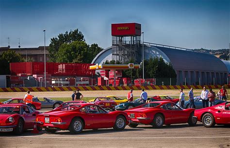 Record Number of Ferrari Dinos Flock to Maranello for 50th Anniversary