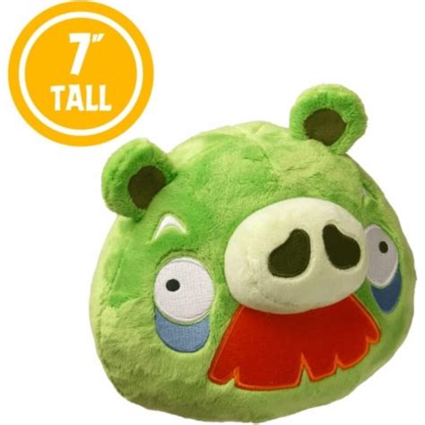 Angry Birds Green Moustache Foreman Pig Plush Bad Piggies 7 Pillow Doll Soft Toy Mighty Mojo, 1 ...