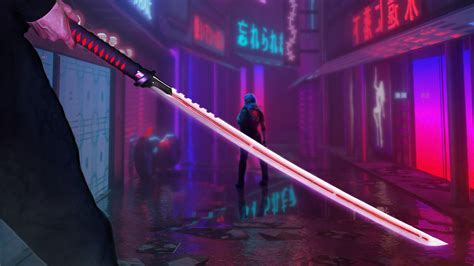 The Cyberpunk Katana - Faraway Forge, LLC