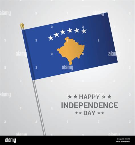 Kosovo Independence day typographic design with flag vector Stock Vector Image & Art - Alamy