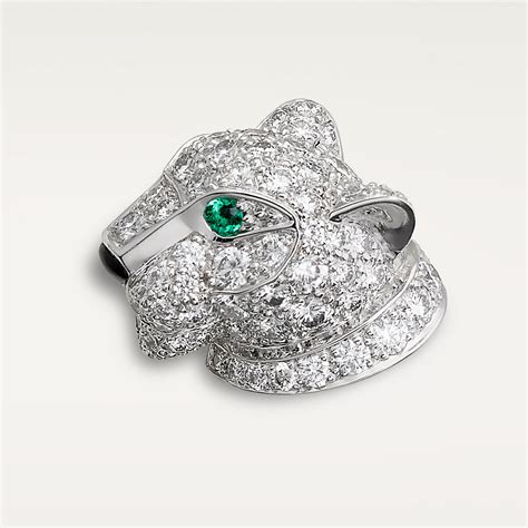 CRN8050700 - Panthère de Cartier earrings - White gold, diamonds, emeralds, onyx - Cartier