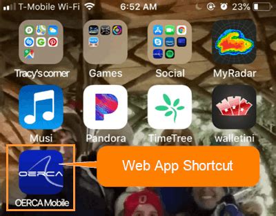 Mobile Web Application - Create Shortcut – OERCA | Support