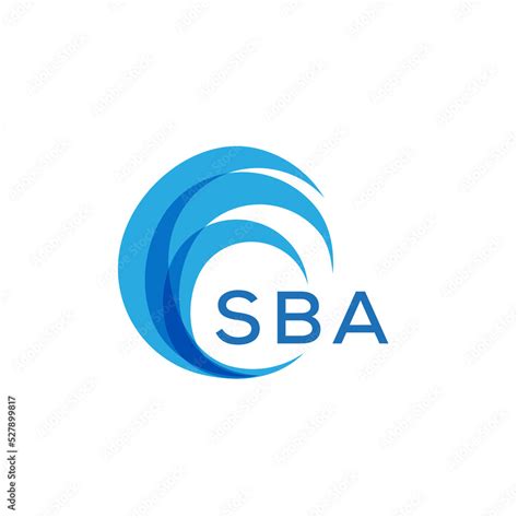 SBA letter logo. SBA blue image on white background. SBA Monogram logo design for entrepreneur ...