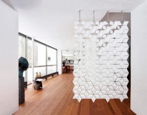 Gorgeous White Origami Style Hanging Room Divider — Homebnc