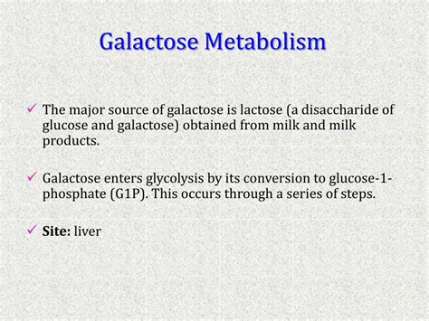 PPT - Metabolism of disaccharides: Fructose and Galactose PowerPoint ...