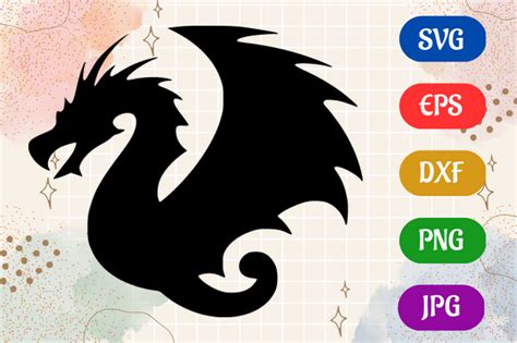 Dragon | Black and White Logo Vector Art Graphic by Creative Oasis · Creative Fabrica