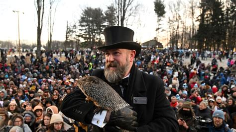 Punxsutawney Phil Sees Shadow, Forecasts Six More Weeks of Winter