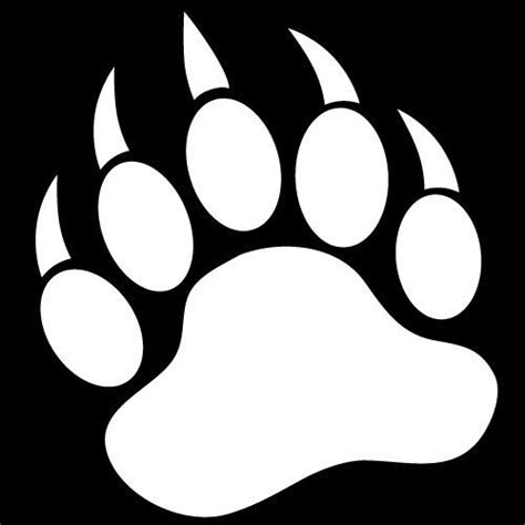 Amazon.com: GRIZZLY BEAR PAW PRINT - Vinyl Decal Sticker 5" WHITE