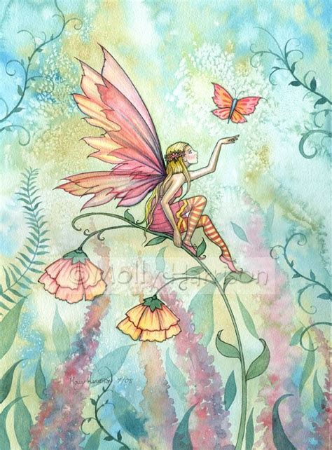 Fantasy Flower Fairy Fine Art Print by Molly Harrison | Etsy