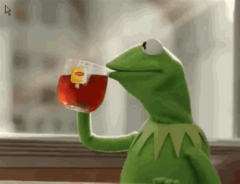 Kermit Sipping Tea GIF - Kermit SippingTea Tea - Discover & Share GIFs