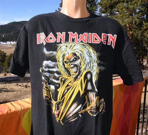 Vintage 00s IRON MAIDEN T-shirt Heavy Metal Band Black Tee Large - Etsy | Iron maiden t shirt ...