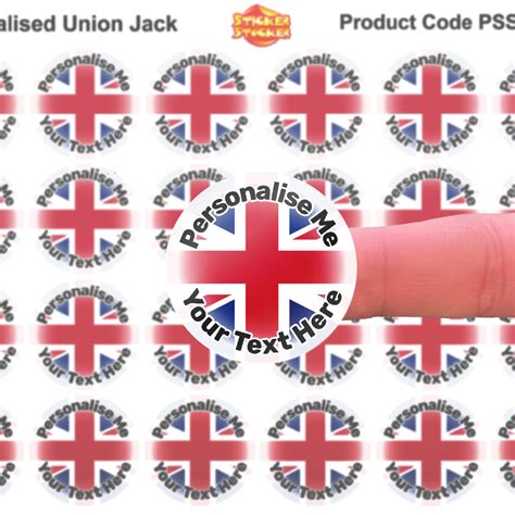 144 Union Jack Themed Personalised Teacher Reward Stickers - Large ...