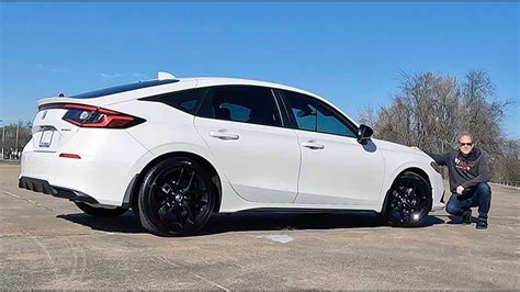 White Honda Civic Hatchback Modified