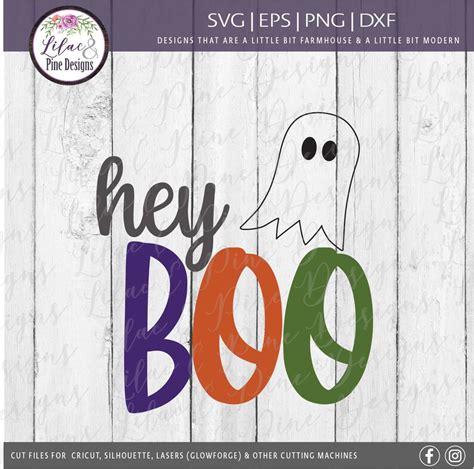 Halloween SVG Hey Boo Halloween Sign SVG Ghost SVG | Etsy