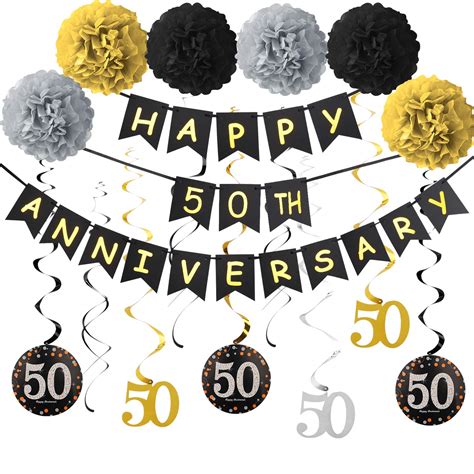 Buy 50th Anniversary Decorations Kit - 50th Wedding Anniversary Party ...