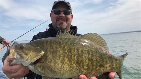 First May Smallmouth Bass Fishing on Lake Erie in Pennsylvania