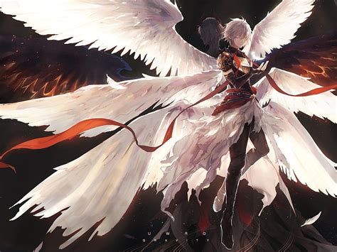 Anime Ángel y diablo, mitad ángel mitad demonio fondo de pantalla | Pxfuel