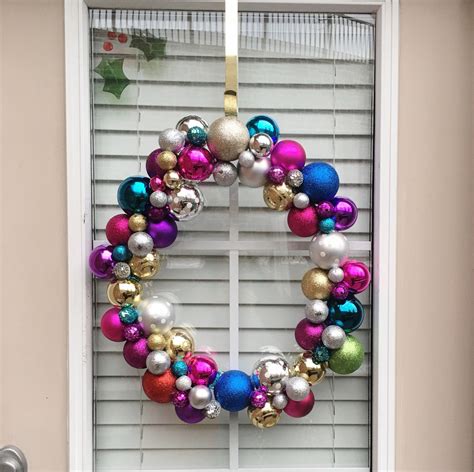 DIY Christmas Ball Wreath - Bright Shadows