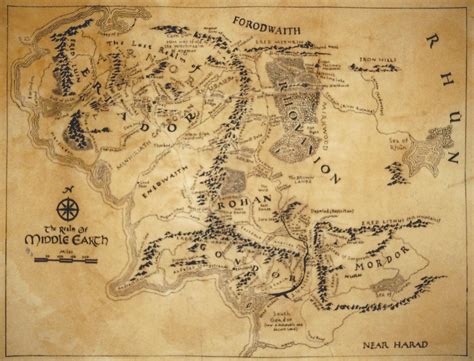 My handdrawn map of Middle-Earth [80x60cm] : r/lotr