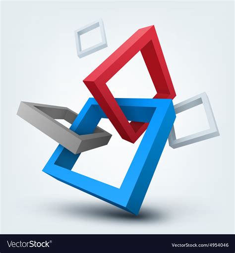 Abstract 3d shapes Royalty Free Vector Image - VectorStock