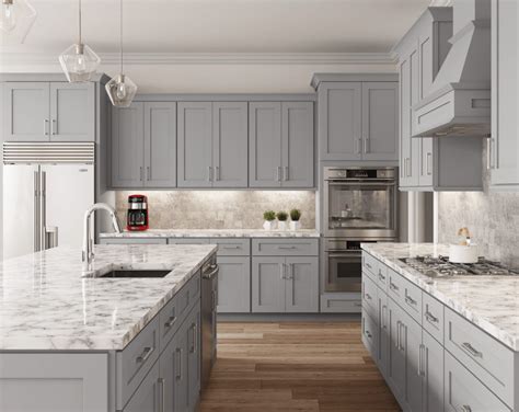 Gray Kitchen Cabinets With White Granite | Wow Blog