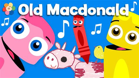 Old MacDonald with Color Crew | Nursery Rhymes for kids | Music Videos | BabyFirst TV - YouTube