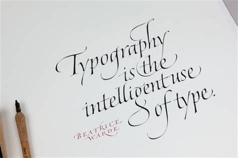 Traditional Calligraphy samples by John Stevens; spencerian, italic, script