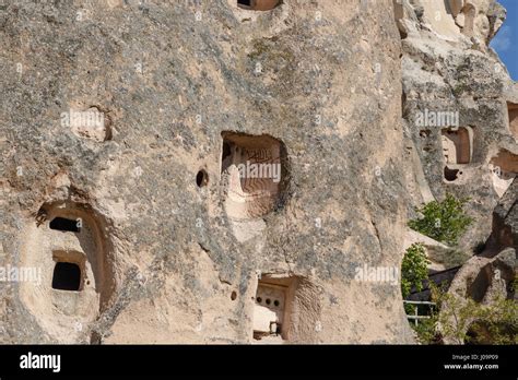 Close up detailed view of small sandstone tufa caves Stock Photo - Alamy