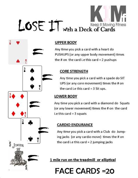 1000+ images about Deck of cards workout on Pinterest | Workout ideas ...