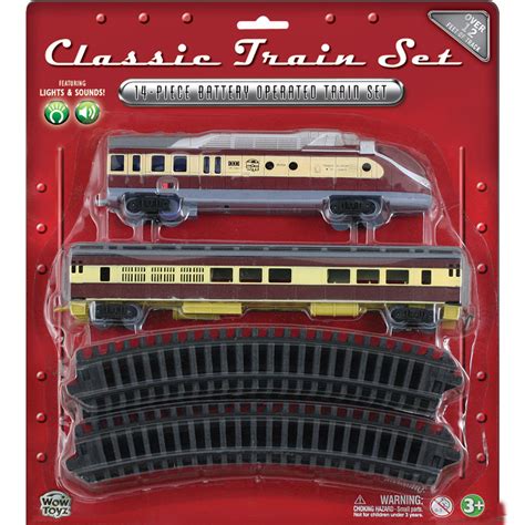 WowToyz Classic Train Set 14-piece - Diesel Engine with Passenger Car ...