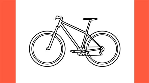 How to draw a SPORTS BICYCLE easy / drawing mountain bike step by step ...