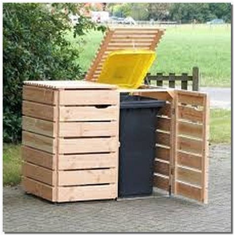 How to build a outdoor trash can storage