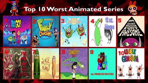 Top 10 Worst Cartoons EVER by SuperheroCat2000 on DeviantArt