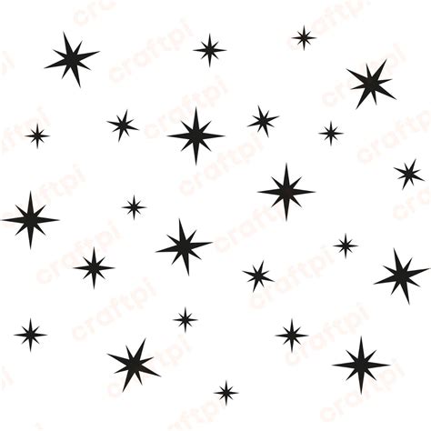 Galaxy Stars Seamless Pattern SVG, PNG, JPG, PDF Files | Craftpi