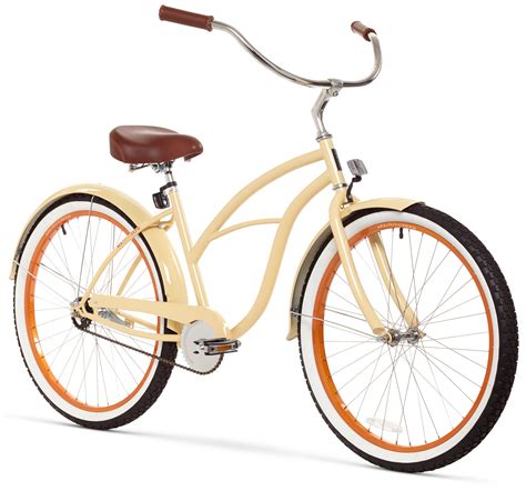 Amazon.com : sixthreezero Women's 3-Speed 26-Inch Beach Cruiser Bicycle, BE White/Blue : Sports ...