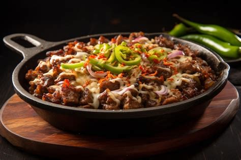 Premium AI Image | Picture of Sizzling Pork Sisig