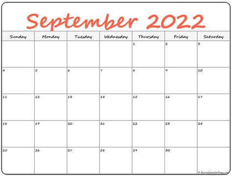 September 2022 calendar | free printable calendars