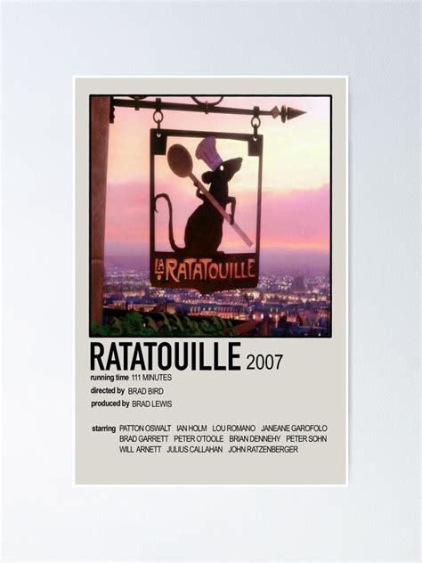 "Ratatouille Movie " Poster for Sale by Laurenalexc | Redbubble