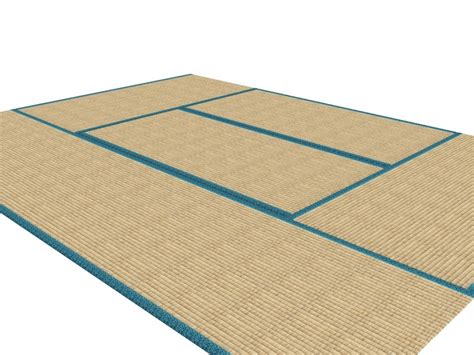 japanese tatami flooring 3d model