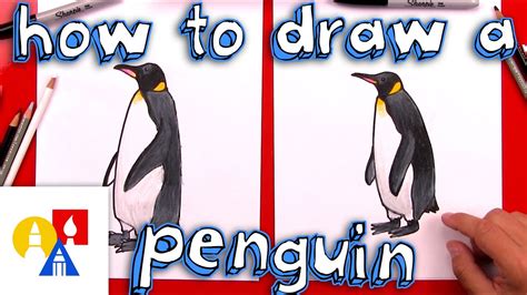 Art Hub How To Draw A Penguin - Penguins are birds that use use their wings to swim through the ...